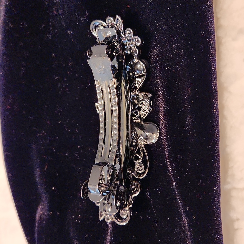 NEW Blue Rhinestone Barrette - Picture 6 of 7